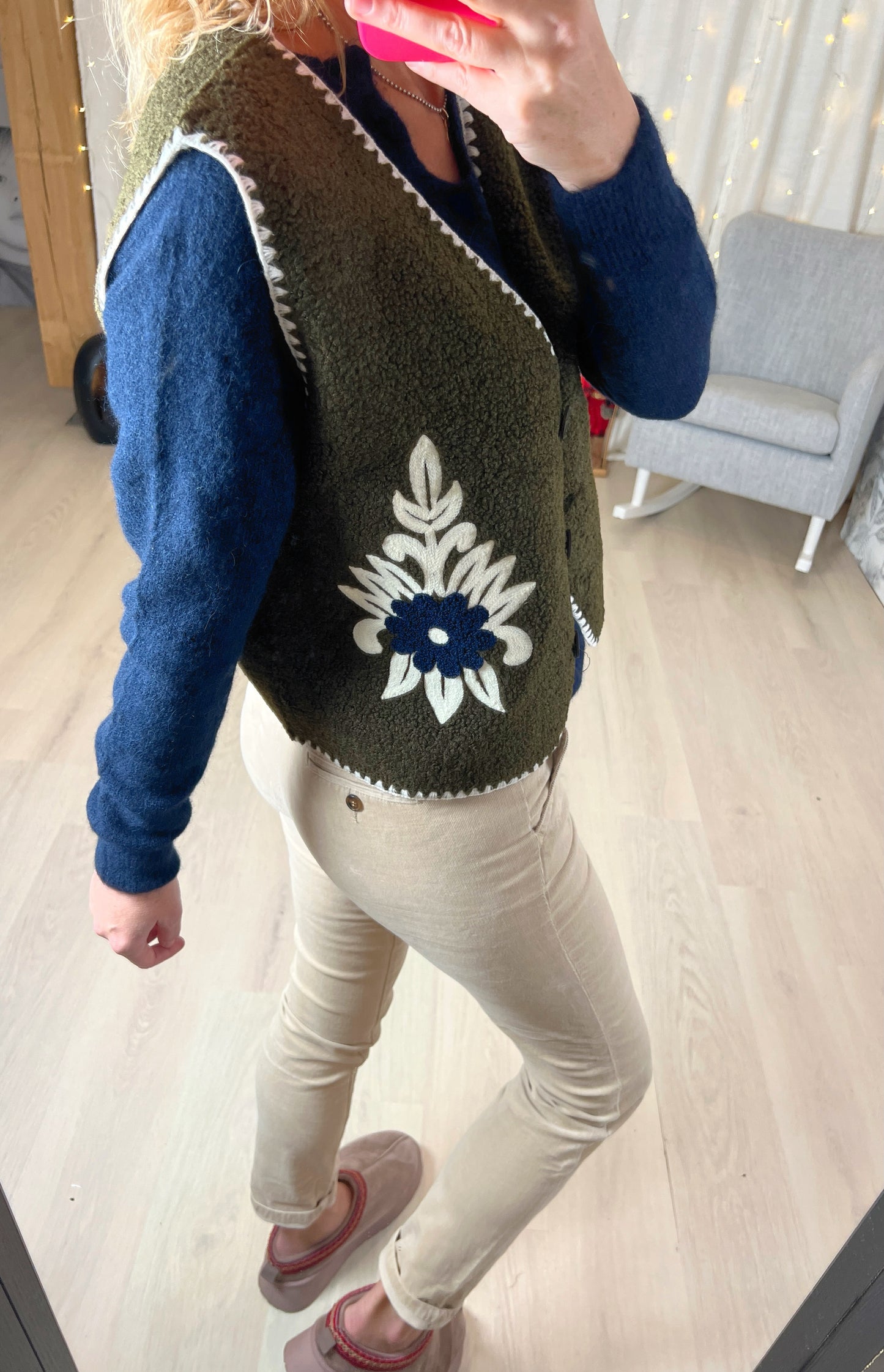 Gilet sans manche "fleur"